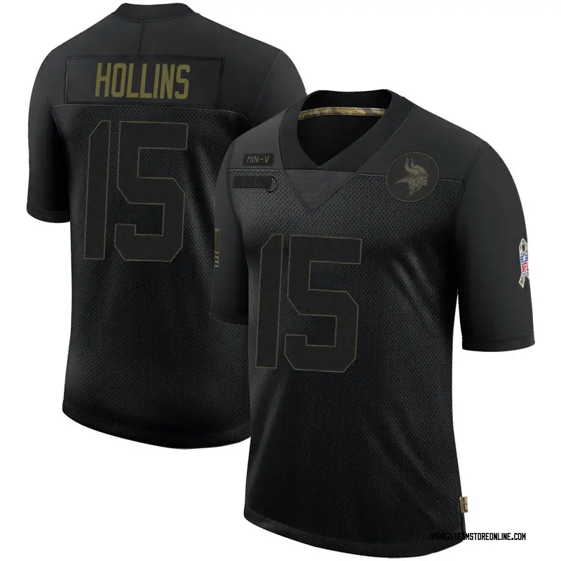 Youth Minnesota Vikings Alexander Hollins Black Limited 2020 Salute To Service Jersey By Nike